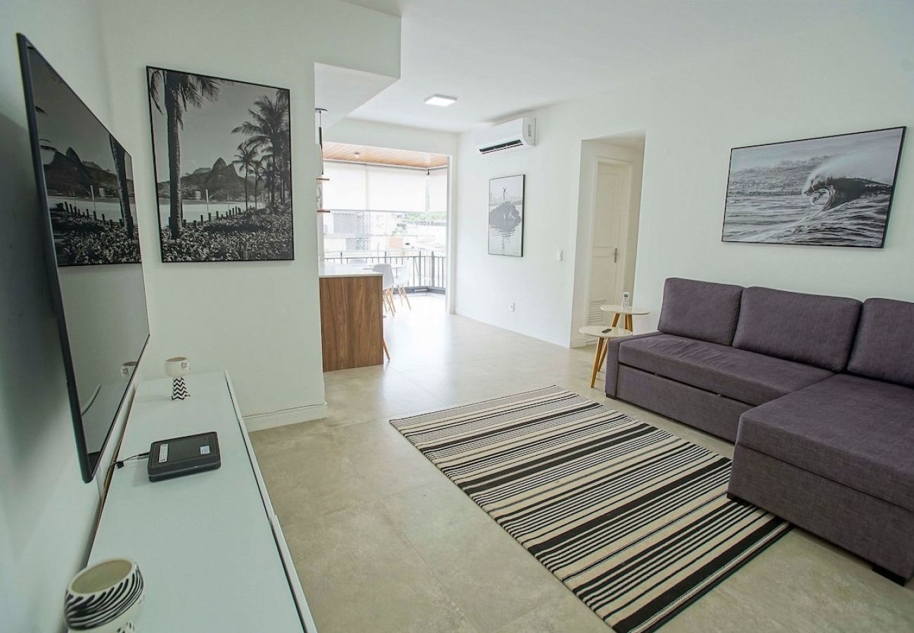 Apartamento en Rio de Janeiro - VIC406| Depto con balcón, gimnasio, sauna en Gávea