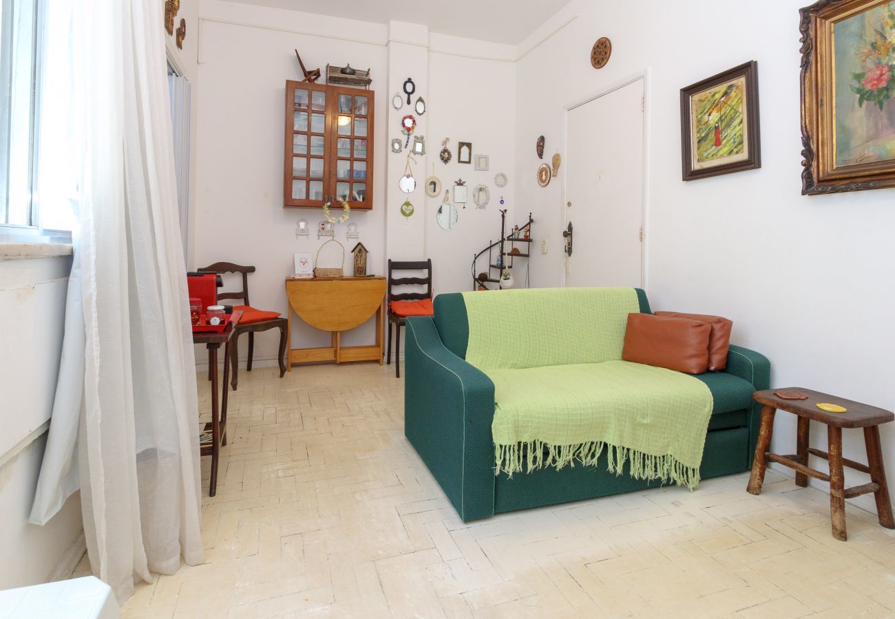 Apartamento en Rio de Janeiro - OTA308 | Dormitorio y salón cerca de Arpoador